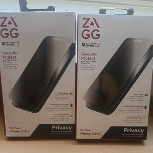 Privacy 360 Screen Protector for iPhone 15 Pro - Black